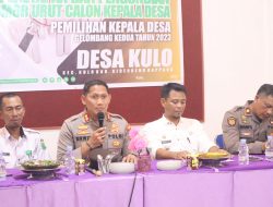 Kapolres Sidrap Mengecek Pengamanan Pelaksanaan Penetapan dan Pengundian Nomor Urut Calon Kepala Desa