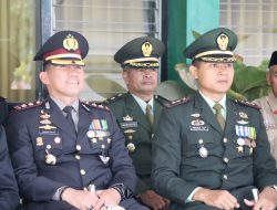 Kapolres Sidrap Hadiri Upacara Peringatan HUT TNI ke-78 Tahun 2023 Sekaligus Beri Kejutan ke Dandim 1420