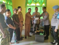 Kapolsek Abuki Serahkan Bantuan Dana Pembuatan Sumur Bor untuk Mengatasi Kekeringan
