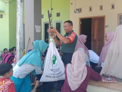 Dampingi Bidan Desa Kegiatan Posyandu, Babinsa Serda Harianto : Dukung Program Pemerintah Wujudkan Balita Yang Sehat