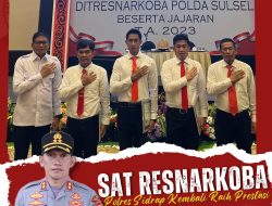 Hanya Dalam Kurung Waktu 3 Bulan, Polres Sidrap Terima 2 Penghargaan Dari Dirres Narkoba Polda Sulsel 