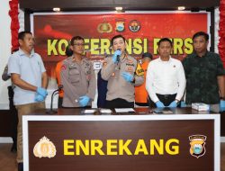 Amankan 3 Orang Pelaku Kasus Narkotika, Polres Enrekang Gelar Konferensi Pers