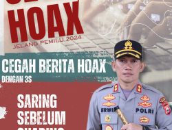 Jelang Pemilu, Kapolres Sidrap Ajak Masyarakat Cegah Berita Hoax Dengan Saring Sebelum Sharing