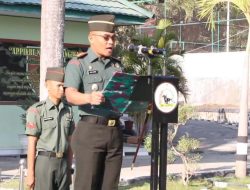 Pimpin Upacara Bendera Mingguan, Dandim 1425 Jeneponto Ingatkan Anggota Waspada Kebakaran