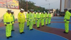 Memasuki Musim Hujan, Personel Sat Lantas Polres Sidrap Melaksanakan Apel Pengecekan Sarpras