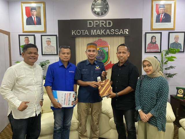 Ketua DPRD Makassar Rudianto Lallo terima kunjungan Pemimpin BKM di ruang kerjanya