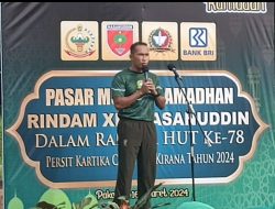 Rindam XIV Hasanuddin Gelar Pasar Murah Ramadhan. Siapkan 800 Kilogram Beras