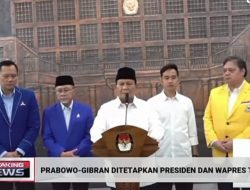 Ini Ungkapan Prabowo Subianto Kepada Wartawan Usai Penetapan Resmi Di KPU.