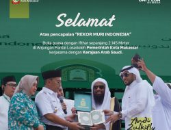 Pemerintah Kota Makassar Raih Rekor MURI Indonesia Iftar Terpanjang
