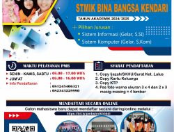 Resmi Dibuka STMIK Bina Bangsa Menerima Pendaftaran Mahasiswa Baru Tahun 2024 Kota Kendari Sulawesi Tenggara