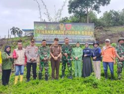 Distan Bombana Turut Serta Bersama Kodim  1431/Bombana Forkopimda Laksanakan Penanaman Pohon Buah Secara Serentak.