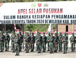 Dandim 1431/Bombana Pimpin Apel Gelar Pasukan Pengamanan Pilkada Serentak 2024