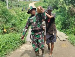 Satgas TMMD ke-124 Kodim 1431 Bombana Mulai Bongkar Jembatan di Desa Kolombi