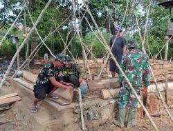 Kepedulian TNI Merupakan Wujud Nyata Dalam Program TMMD ke -124 di Desa Wia-Wia Kecamatan Matausu