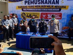 Bea Cukai Makassar Musnahkan Barang Ilegal Senilai Rp46 Miliar, Potensi Kerugian Negara Rp30 Miliar